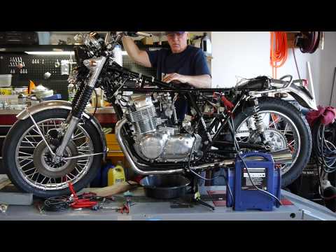 1976 CB750 restore project, start up