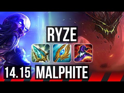RYZE vs MALPHITE (TOP) | 9/2/9, Legendary, 600+ games | EUW Diamond | 14.15