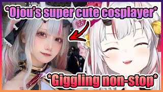 Ojou’s Priceless Reaction to Her Super Cute Cosplayer!【Hololive】