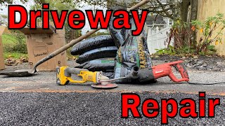 Driveway Pothole Repair - How to Repair Asphalt DIY
