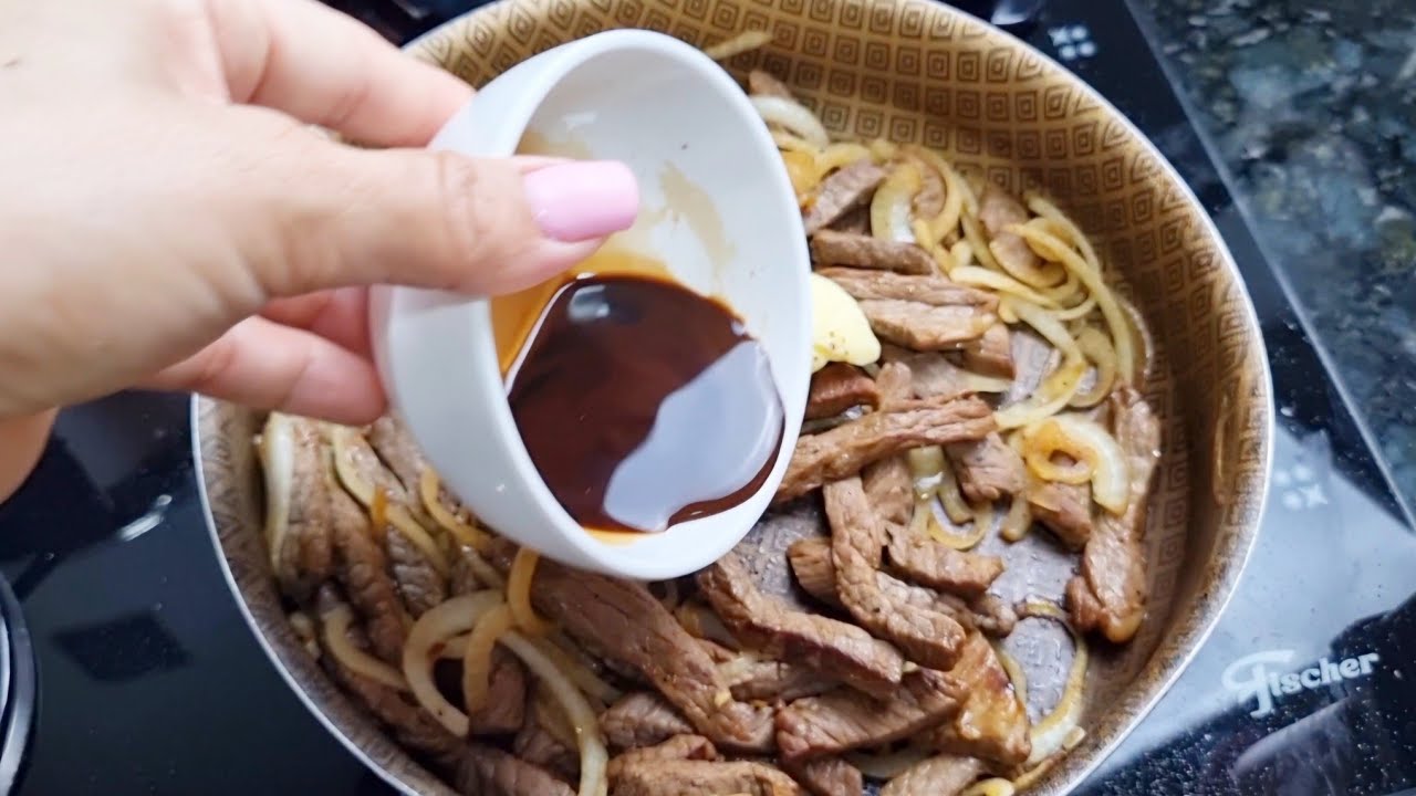 ISCAS DE CARNE COM SHOYU super fácil e deliciosa