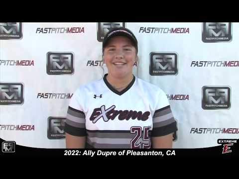 2022 Ally Dupre Power Hitting First Base Softball Skills Video - Extreme Fastpitch