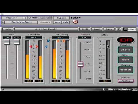 Waves Mastering Lesson 8 - L1 Ultramaximizer Tool