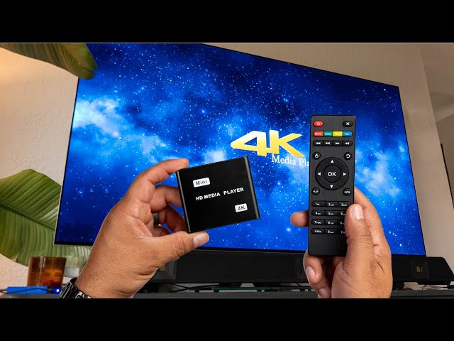 Vídeo relacionado con 4K@30hz HDMI Reproductor Multimedia con Salida de HDMI/AV, Media Player para 14TB HDD/Unidad USB de 512 G/Tarjeta SD/H.265 MP4, con Control Remoto para MP3 AVI RMVB MPEG etc