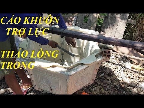 Cách tháo lòng trong khuôn đổ chậu nhựa ABS lục giác 80