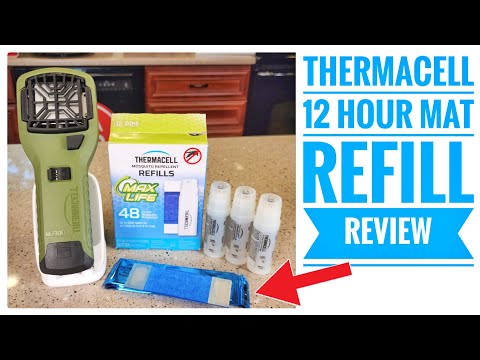 Thermacell Mosquito Repellent Refill 12 Hour Matt & Fuel How To Replace
