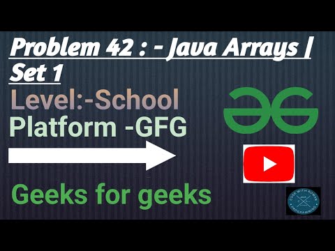 Java Arrayssum And Average Of Array Elements Gfg School Java