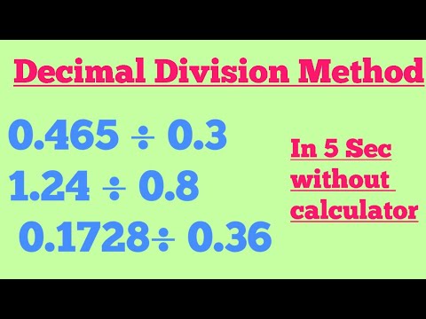 Divide decimal number part 2| decimal division method