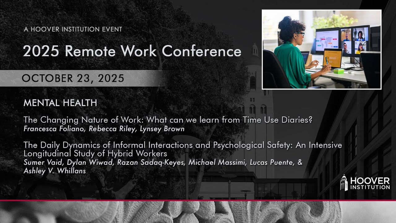 Mental Health | Remote Work | Hoover Institution
