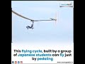 This flying cycle, built by a group of Japanese students can fly just by pedaling #flyingbike #tech