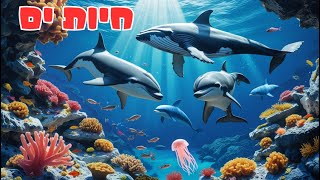 מוזיקה מרגיעה לתינוקות חיות ים דגים לילדים פעוטות חיות בטבע ליוויתן כריש מדוזה תמנון 4K
