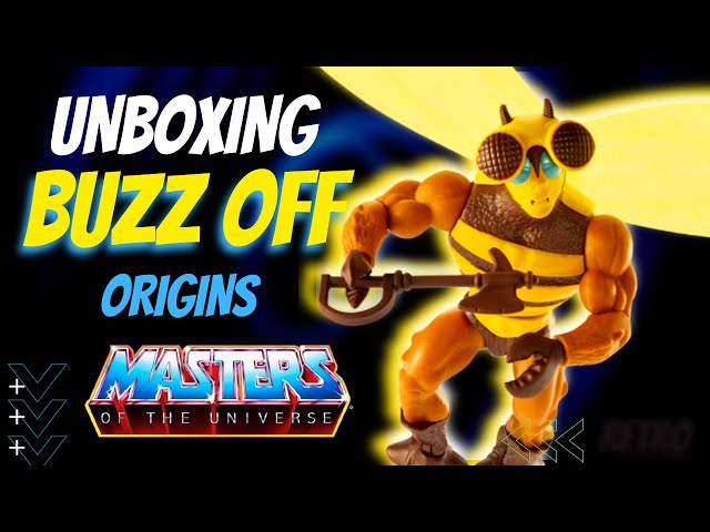 Vídeo relacionado con Masters of the Universe Origins Buzz-Off figura de acción, muñeco articulado de juguete (Mattel HDR88)