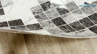 3D obkladový omyvatelný panel PVC Travertine Gray (957x482mm) 