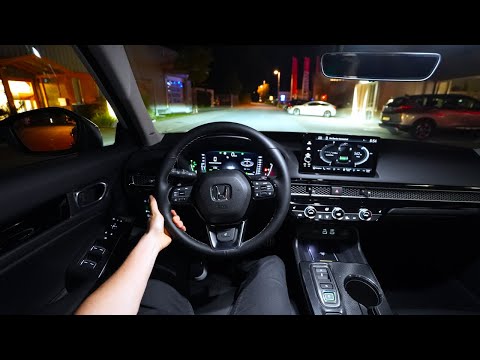 New Honda Civic Hybrid eHEV 2023 | Test Drive POV at Night