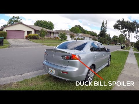 DUCK BILL spoiler install on MITSUBISHI LANCER!