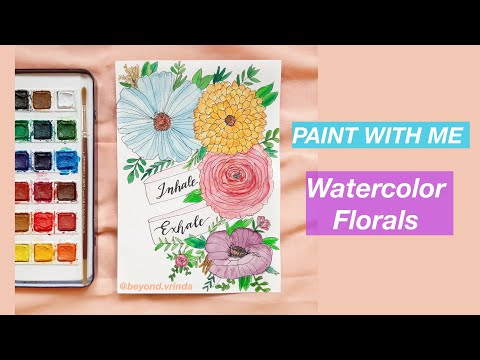 Floral Illustration With WATERCOLOR | Paint With Me | Beyond Vrinda