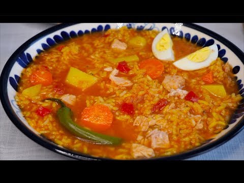 Sopa de Arroz con Huevo | receta de sopa de arroz con papas huevos o atún