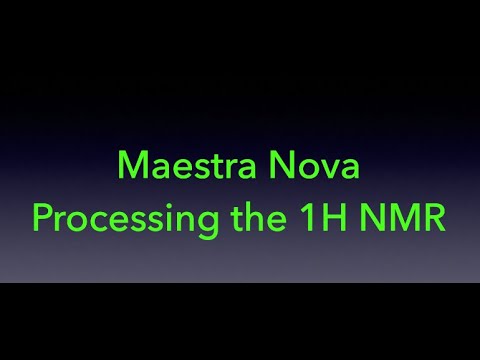 MestreNova: Processing 1H NMR