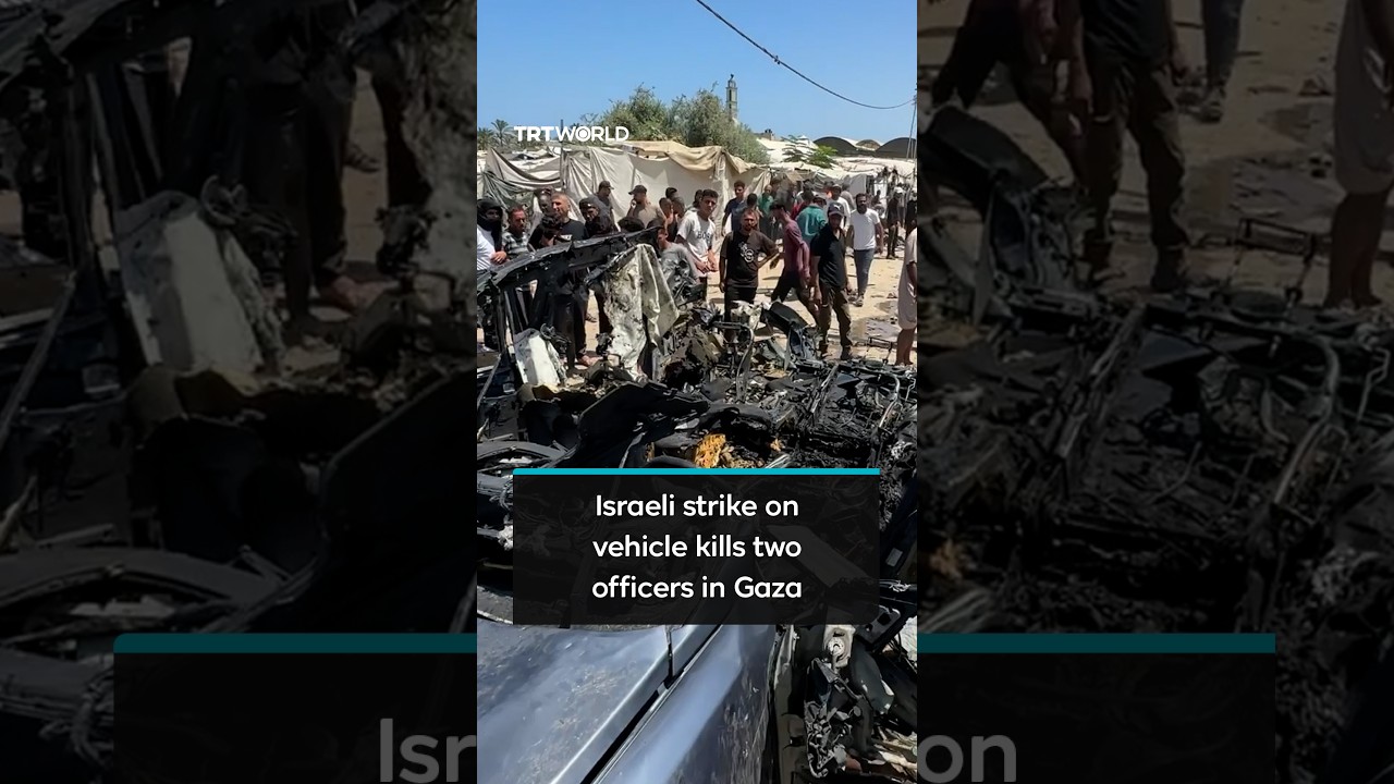 Israeli airstrike kills two Gaza security officers in Deir al-Balah