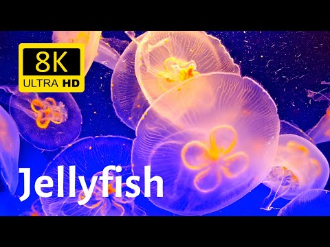 Beautiful shots of jellyfish in the giant aquarium 8K [Ultra HD]
