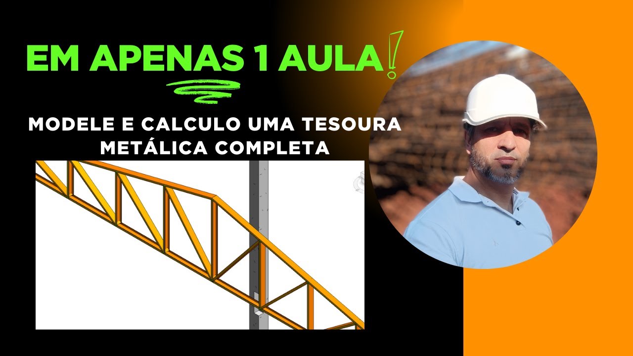 Em APENAS UMA AULA: Calcule e Desenhe uma Tesoura Metálica Completa