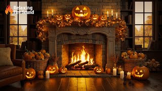 🍁 Cozy Fireplace 🔥 Autumn Crackling Fire Sounds for Peaceful Relaxation [No Music]