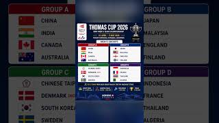 Download lagu Draws for the Thomas Cup at the Thomas and Uber Cup Horsens 2026 #badminton #sport #bwf #worldsports mp3