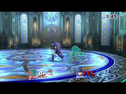 Super Smash Bros. Wii U: Mr. Game & Watch (OutcastAutumn) vs. Marth