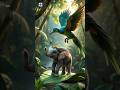 Tiny Elephant Adventures: A Magical Ride on a Bird’s Back 🐘🕊️✨#elephant #animals #aiartmodellookbook