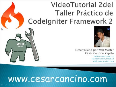 VideoTutorial 2 del Taller Práctico de Codeigniter Framework Introducción a controladores y vistas
