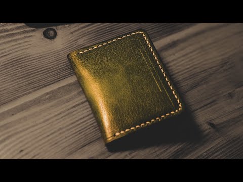 The Most Beautiful Shade of Green! Making of Minimalist Luxury Leather Wallet