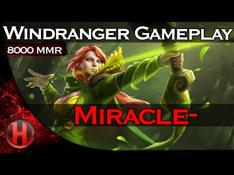 Miracle- 8000 MMR Windranger Gameplay Dota 2