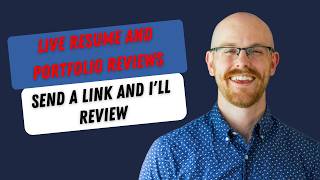 Resume and Portfolio Review Livestream!