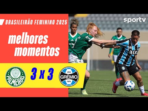 Gols e lances de Palmeiras x Grêmio