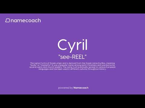 How to Pronounce Cyril