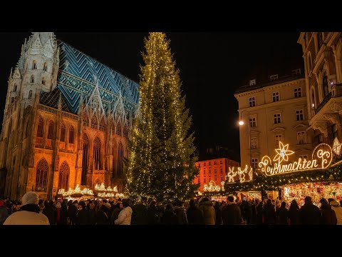 Wiener Christkindlmarkt am Stephansplatz 🎄 Stephansdom Winterspaziergang 2025 | Österreich 4K