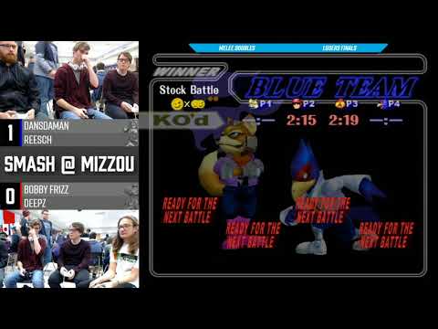 Smash @ Mizzou 2 SSBM - Dansdaman & Reesch Vs. Bobby Frizz & Deepz - Doubles Losers Finals