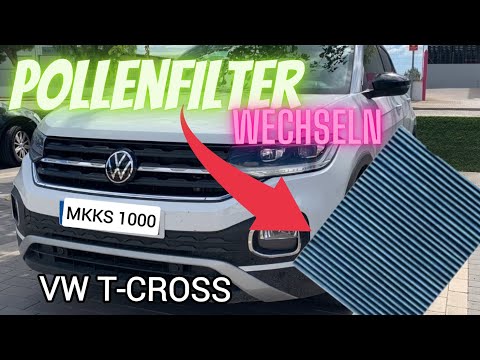 VW T-Cross T-Roc Innenraum Pollenfilter selber wechseln ohne Werkzeug !