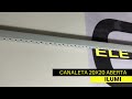 CANALETA ABERTA 20X20 2 METROS CINZA ENERBRAS 2020-E/A