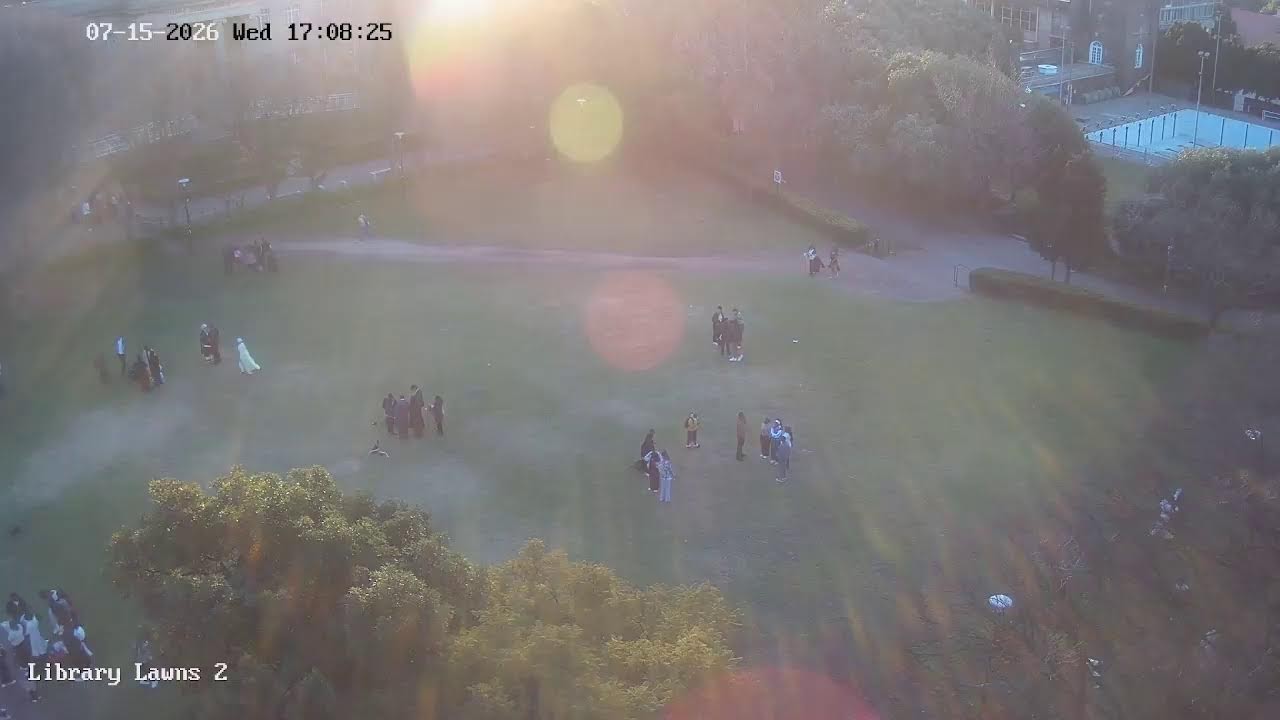 Live webcam view of Wits Campus Library Lawns
