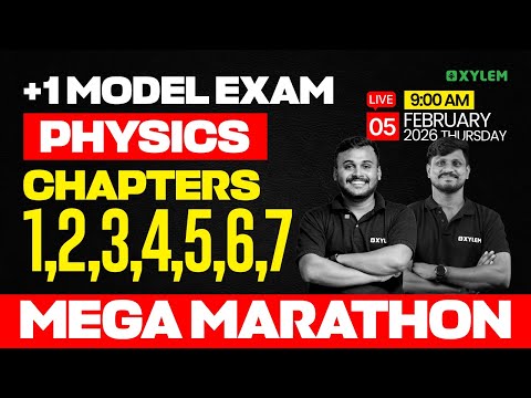 Plus One Physics Model Exam | Chapters - 1,2,3,4,5,6,7  | Xylem Plus One