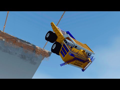 Cars vs Broken Bridge #5 / BeamNG Drive Unreal Cool Car Jump / Car Simulator #beamngdrive