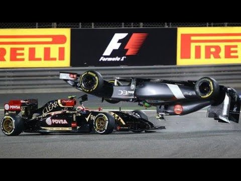 F1 Pastor Maldonado All Crashes