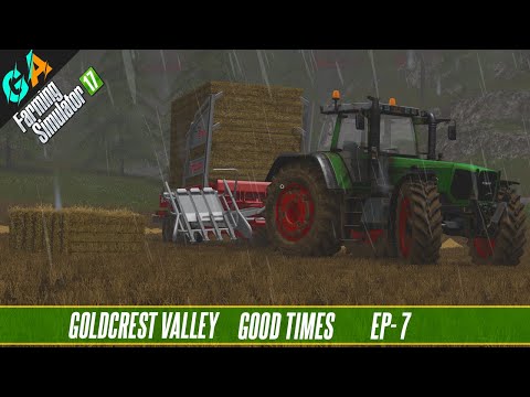 Farming Simulator 17 | Revisited 2020 | Making Hay and Straw bales in Rain and thunderstorm!