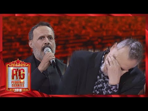 ¡Así reaccionó Miguel Bosé al ver a su imitador! | Pequeños Gigantes 2019