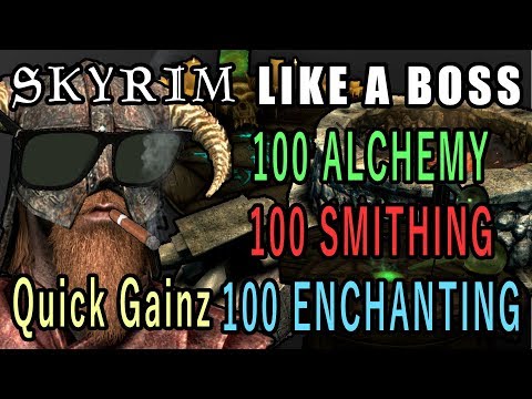 Skyrim Like A Boss: Ep 2 - 100 Smithing & Enchanting quickly!