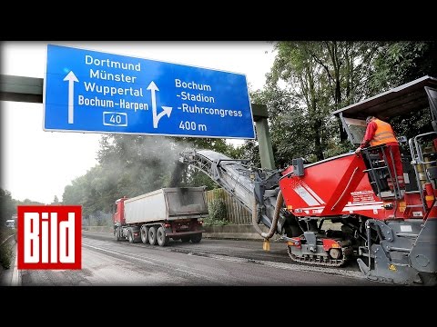 Stau auf der A 40 - Baustelle zur Ferienzeit