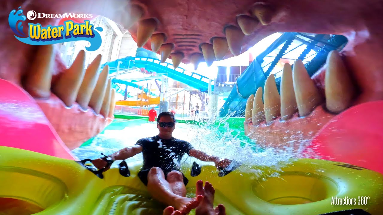 DreamWorks Water Park 2022 | Water Coaster & All the Big Water Slides POV | Record-Breaking Slides