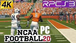 PS3 NCAA Football 14 on PC 4k w/2020 rosters gameplay RPCS3 emulator