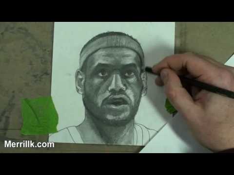 如何一步步畫出勒布朗-詹姆斯 (How to Draw Lebron James Step by Step)